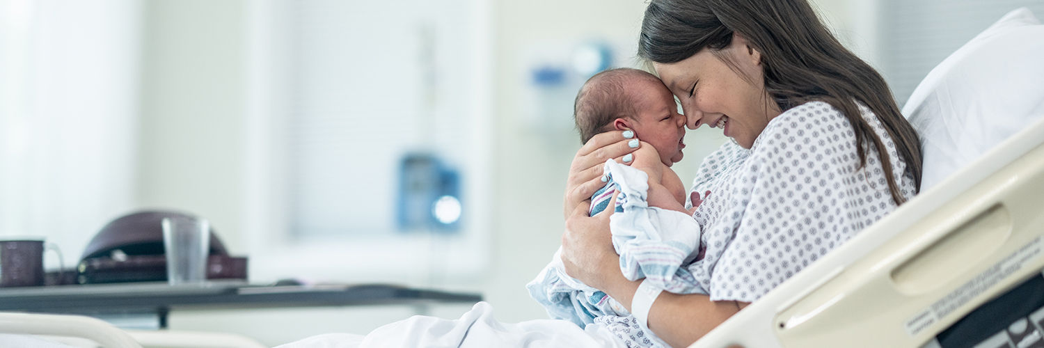 Newborn baby right after delivery